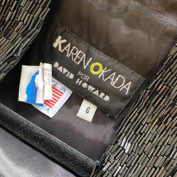 KAREN OKADA FOR DAVID HOWARD SILK AND VELVET STUDDED BLAZER FESTIVAL BURNINGMAN - Picture 5 of 6